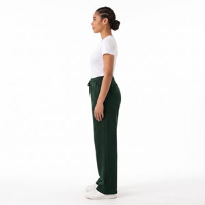 Pantalon de survêtement droit en molleton de polyester coupe droite pour femme, avec cordon de serrage, vente en gros - Product Image 3