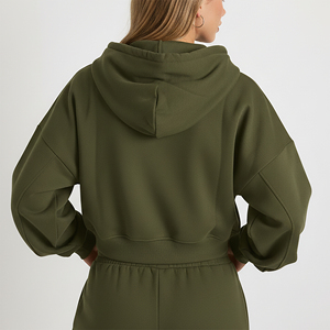 Novedades: Sudadera con capucha y cremallera de estilo urbano, color liso, diseño de última moda, ideal para entrenamiento y jogging. - Product Image 6