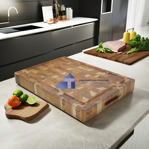Planches à découper en bois de teck durables les plus vendues blocs à découper en teck pour ustensiles de cuisine en gros du Vietnam - Product Image 5