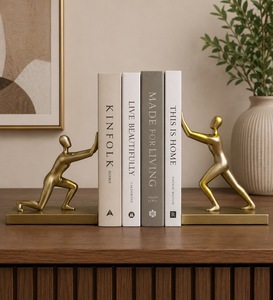 Porte-livres en métal gravé personnalisé moderne pour la maison, le bureau, la bibliothèque, la décoration d'étagère, les cadeaux de mariage, les cadeaux d'entreprise, les cadeaux promotionnels - Product Image 3