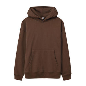 เสื้อฮู้ดดี้สตรีทแวร์ผ้าฝ้าย 100% สำหรับผู้ชาย 500 GSM ทรงโอเวอร์ไซส์ ไม่มีเชือกผูก ฮู้ดแบบหนา ไหล่ตก ขายส่งจากโรงงาน หลายสี - Product Image 6