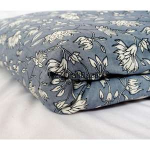 Tissu indien imprimé à la main à motifs floraux, 100 % coton, écologique, pour filles et femmes, séchage rapide, respirant, léger, vêtements d'été - Product Image 2