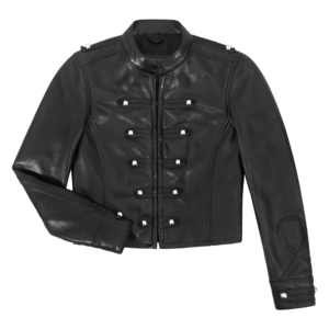 Chaqueta de Mujer Personalizada 100% Cuero Genuino de Oveja Napa, con Tachuelas, Negra, Corte Ajustado, Chaqueta de Moda, Fabricante Mayorista OEM ODM - Product Image 3