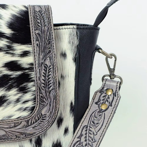 Fashion Handmade Genuine Leather Crossbody Bag for Girls with Detachable Tooled Strap - Product Image 5
