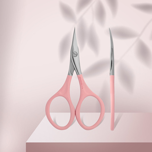 Ciseaux multifonctionnels roses BEAUTY & CARE 11 TYPE 3 en acier inoxydable SBC-11/3, ciseaux à cuticules, outils de beauté - Product Image 1