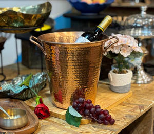 Best Selling Handmade Hammered Copper <b>Bucket</b> with Smooth Shine for Wedding and Event Decoration Use Available for Factory Price - Product Image 3