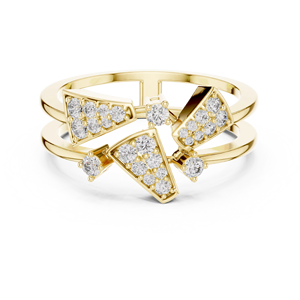 925 Silver 14K Yellow Gold Carat Round Moissanite Diamond Engagement <b>Ring</b> for Women IGI Certified Luxury Diamond for Unisex - Product Image 1