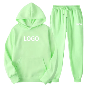 ชุดวอร์มผู้หญิงแบบ 2-in-1 พิมพ์ลายตามสั่ง ไซส์พลัส เป็นมิตรกับสิ่งแวดล้อม ระบายอากาศได้ดี ใส่ได้สองด้าน เสื้อฮู้ดและกางเกงขายาวลำลอง - Product Image 1