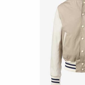 Veste universitaire réversible, design à porter des deux côtés, avec manches contrastées, fermeture à boutons-pression, bordures côtelées, poches latérales et style streetwear. - Product Image 5
