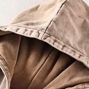 Sweat à capuche décontracté en coton 100% de haute qualité, effet délavé, matière douce, respirant, confortable, idéal pour l'hiver - Product Image 6
