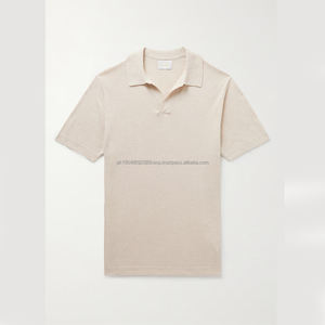 Chemise pour homme, légère, tricotée, coupe ajustée, manches courtes, ourlet côtelé, sans boutons, séchage rapide, motif uni, livraison DDP - Product Image 1