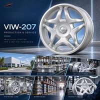 Jantes forgées à cinq branches avec branche en Y, 18-22 pouces, finition argent satiné, 5x112 5x114.3 VIW-207 pour BMW Audi Mercedes-Benz