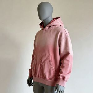 ผู้ผลิตเสื้อฮู้ดดี้แบบใหม่ มีกระเป๋า  ผ้าฝ้าย 100% คุณภาพสูง หนานุ่ม สไตล์วินเทจ ซักแล้ว ใส่ได้ในฤดูหนาว แบบลำลอง สีพื้น ย้อมสีทั้งตัว - Product Image 5