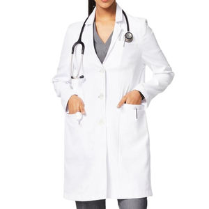Bata de laboratorio profesional para mujer de talla grande, uniforme de trabajo blanco para doctora, uniformes médicos de talla grande, ropa de trabajo para pediatría. - Product Image 6