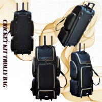 Kit d'accessoires de cricket de haute qualité personnalisés en gros roue de frappeur sac à dos chariot roue sacs sport athlétique sac polochon
