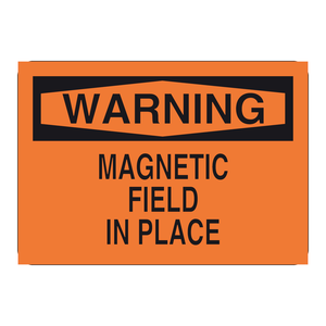Señal de Advertencia de Campo Magnético Brady para Áreas de Seguridad en Laboratorios y Resonancia Magnética - Product Image 1
