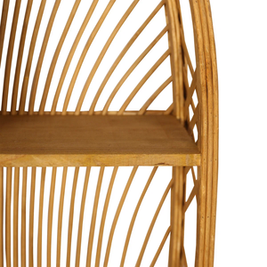 Wholesale Handmade Arched Rattan & Bamboo Wall Shelf Natural Bamboo Tall Shelf Home Decor Gift for Living Room Bedroom - Product Image 2