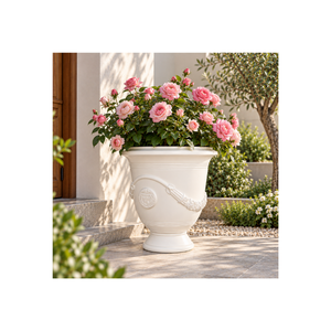 Grand pot de fleurs extérieur en fibre de verre léger, urne classique, pot décoratif pour jardin, services OEM ODM personnalisés - Product Image 1