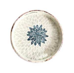 Bandeja de Hueso Curvada de Diseño Marroquí Hecha a Mano de Alta Calidad, Bandeja de Servir con Incrustaciones de Hueso, Bandeja de Hueso para Mesa de Centro a Precio Mayorista - Product Image 3