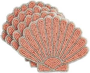 ชุดจานรองแก้วปักลายด้วยมือประดับด้วยลูกปัดจาก MD HANDICRAFTS สำหรับโต๊ะอาหารและโต๊ะกาแฟ - Product Image 2