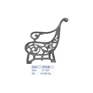 Banco de aluminio con diseño de enredadera, patas de hierro fundido, asiento de jardín, panel lateral, barandillas de lujo para villa, estructura de muebles de patio, brazo para parque botánico - Product Image 6