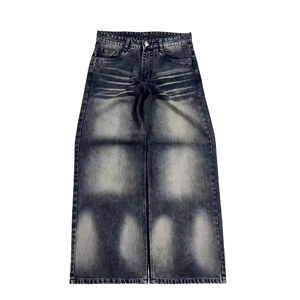 Jeans de Mezclilla Cargo para Hombre, Estilo Desgastado con Detalles de Remaches, Corte Ajustado, Estilo Punk, Cintura Media, para Otoño, a un Precio Razonable y Económico - Product Image 4