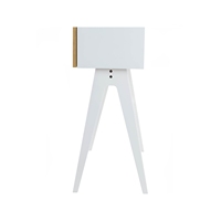 Escritorio de Estudio de Madera Duradero y Minimalista LUOOMA con Gabinete de Almacenamiento Modelo 123015 para Dormitorio, Sala de Estar o SOHO