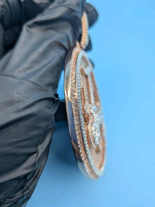 Pendentif personnalisé Moissanite Iced Out avec halo rond, bijoux Hip Hop, collier statement, cadeau de luxe pour hommes et femmes - Product Image 4