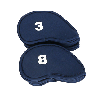 Black Neoprene <b>Golf</b> Headcover Numbered 5 and 6 Protective Cover for Drivers and Irons Solid Color Design - Product Image 4