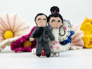 Adorno de Pareja de San Valentín Hecho a Mano con Fieltro de Lana, Decoración Romántica de Amor, Regalo, Figura de Pareja Adorable, Comercio Justo y Ético - Product Image 3