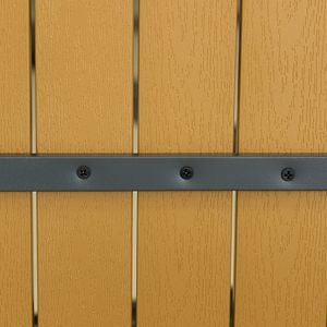 Juego de muebles de Patio exterior seccionales en forma de L de aluminio Cojín suave Patio trasero Junto a la piscina con mesa auxiliar de madera plástica - Product Image 2