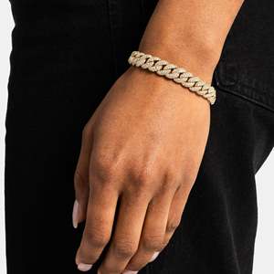 Pulsera de Lujo de Plata de Ley con Moissanita, Estilo Hip Hop, Eslabones Cubanos, Corte Brillante, Engaste en Canal, Unisex, Uso Diario, Certificado GRA - Product Image 4