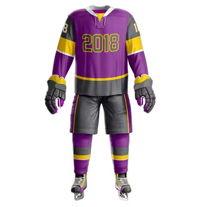 Créez votre propre logo, uniforme de hockey sur glace personnalisé avec le nom de votre équipe, taille adulte, 100% polyester - Product Image 4