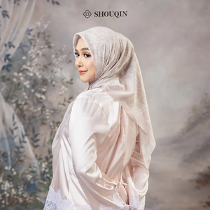 ผ้าพันคอสี่เหลี่ยมลายดอกไม้สวยงาม Shouqin ผ้าคลุมศีรษะสำหรับผู้หญิงมุสลิม ป้องกันรอยยับ พิมพ์ลายดิจิทัล ใช้ได้ทุกวัน/ละหมาด/งานแต่งงาน/รอมฎอน/อีด - Product Image 1
