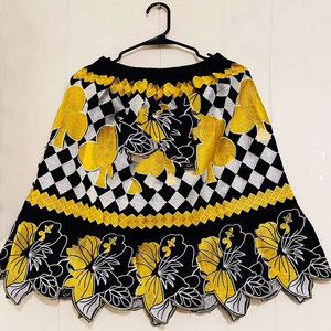 Micronishian Women's Casual Cotton <b>Skirt</b> High Quality Embroidered Ball Gown Design Plus Size Streetwear Dress Girls Natural - Product Image 6