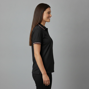 เสื้อโปโลผู้หญิงผ้าคอตตอนปิเก้ราคาส่งถูก พิมพ์โลโก้ตามสั่ง แขนสั้น ปกคอเสื้อพับได้ - Product Image 6