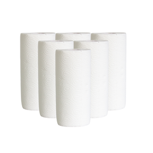 Rouleau de papier essuie-tout 2 plis, pliage simple, absorbant, en pâte de bois vierge, rouleau standard, prix compétitif - Product Image 4