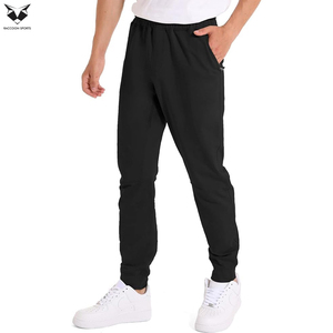 Pantalon de sport personnalisé pour homme, coupe athlétique, anti-transpiration, uni, en mélange coton-polyester, pour fitness - Product Image 6