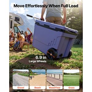 Glacière rigide portable à roulettes 45QT, étanche, garde les aliments au frais pendant 48 heures - Product Image 6