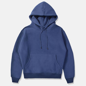 Wholesale Drawstring Hoodie Cotton Blend Kangaroo Pocket Hoodie Custom Logo Low MOQ Supplier - Product Image 1