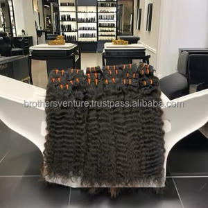 Cheveux indiens naturels non traités, cheveux de temple avec cuticules alignées, lisses, longue durée, cheveux de temple lisses - Product Image 4