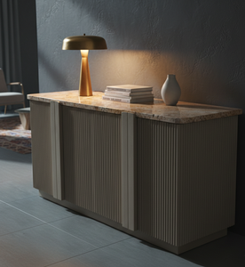 Credenza moderne en chêne massif à 4 portes en MDF Begie - Product Image 2