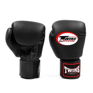 Guantes de Boxeo Twins Negros Premium de Alta Calidad, Cuero Vacuno Genuino, Logotipo Personalizado, Guantes para Entrenamiento de Boxeo, Sparring y MMA - Product Image 1