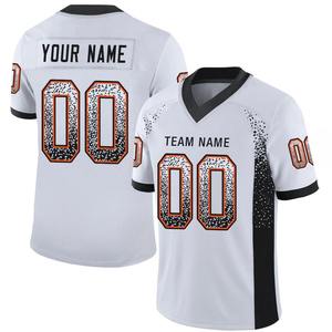 เสื้อฟุตบอลอเมริกันโพลีเอสเตอร์แบบปรับแต่งได้ แขนสั้น ระบายอากาศได้ดี ไซส์พลัส ลายดอกไม้/ลายสก็อต สำหรับฤดูร้อน - Product Image 3