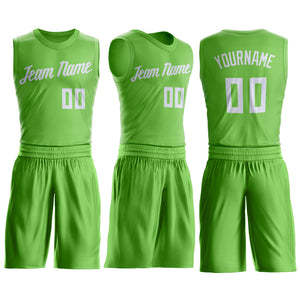 Ensemble de maillots de basket-ball personnalisés pour adultes, uniforme de sport sans manches, vert, nom de l'équipe, numéro imprimé, kit de shorts XL, 100% Polyester - Product Image 3