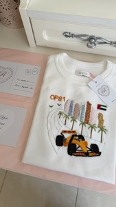 เสื้อยืดประดับลูกปัด DIY ลายเปลือกเต่าปลา งานฝีมือปักผ้าฝ้ายทำมือ - Product Image 2