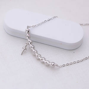 Collar con Colgante de Plata S925 para Mujer, Colgante Simple y Versátil, Juego de Joyería con Perlas, Cadena 275 para Accesorios de Bricolaje - Product Image 4