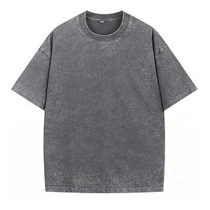 Camisetas de algodón extragrandes para hombre, estilo vintage, unisex, de manga corta, holgadas, estilo urbano, informales, lavadas, lisas, básicas, cómodas - Product Image 1