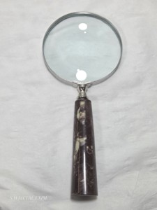 Loupe de lecture vintage de luxe avec poignée en résine, loupe de bureau, loupe à main, ensemble cadeau d'entreprise décoratif - Product Image 6