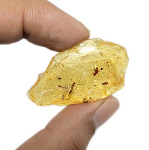 Pierre précieuse brute en ambre naturel de la Baltique, jaune ambre, 20 carats, avec insectes (fourmis), pour la fabrication de bijoux, 45x27x7 mm - Product Image 2